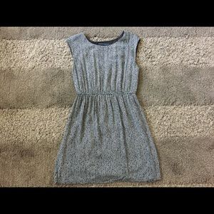 Zara navy blue (almost black) polka dot dress